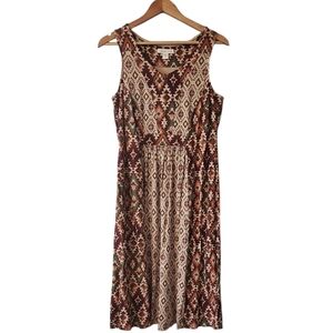 Coldwater Creek Southwestern Aztec Knit Dress India Small